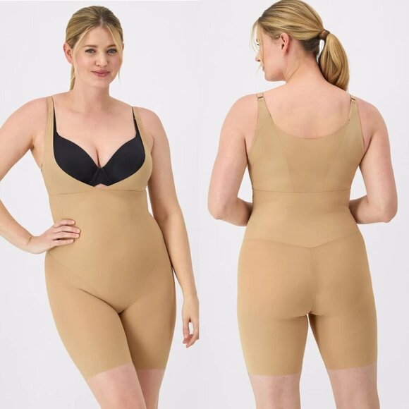 NEW Maidenform Open Bust Body Shaper Full Body Shapewear Spanx Plus 2XL - Picture 2 of 9